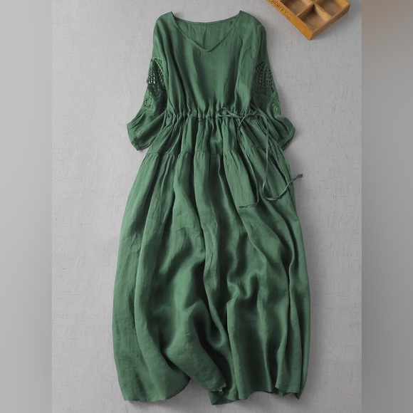 Cotton On Dresses & Skirts - 🔹 Solid French Cut Out Embroidered V-Neck Dress